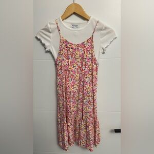 🎁Old Navy Girls Floral Dress & Shirt Set- Size Large (10-12)🎁
